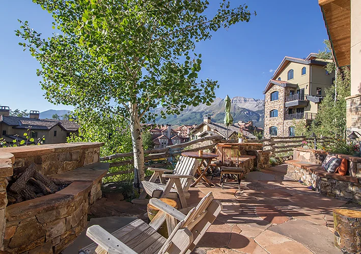 Backyard Patio With Firepit
